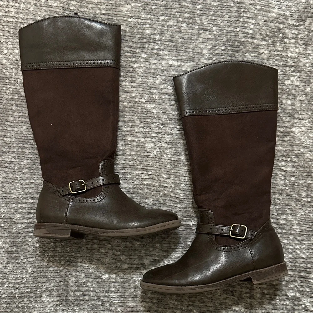 Brown Leather Knee-High riding boot Boots 13 children’s place